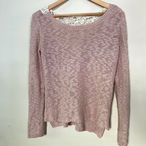 XS Pink Republic Top With Lace Detail on Back.